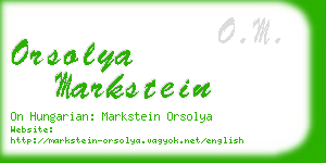 orsolya markstein business card